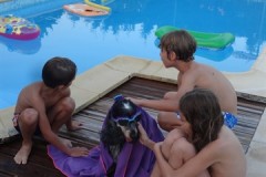 A la piscine